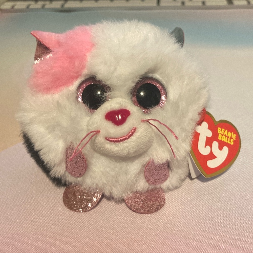 TY Puffies Beanie Ball "Muffin" Multicolor Cat